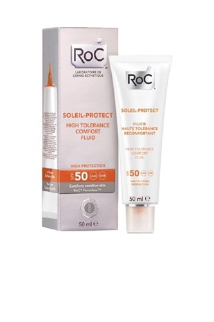 Roc Hassas Cilt İçin Güneş Kremi -Soleil Protect High Tolerance Comfort Fluid Spf 50